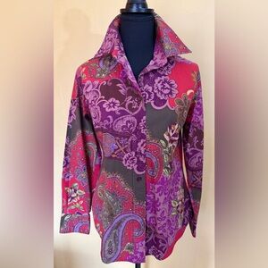 Coldwater Creek Multicolor Paisley Blouse